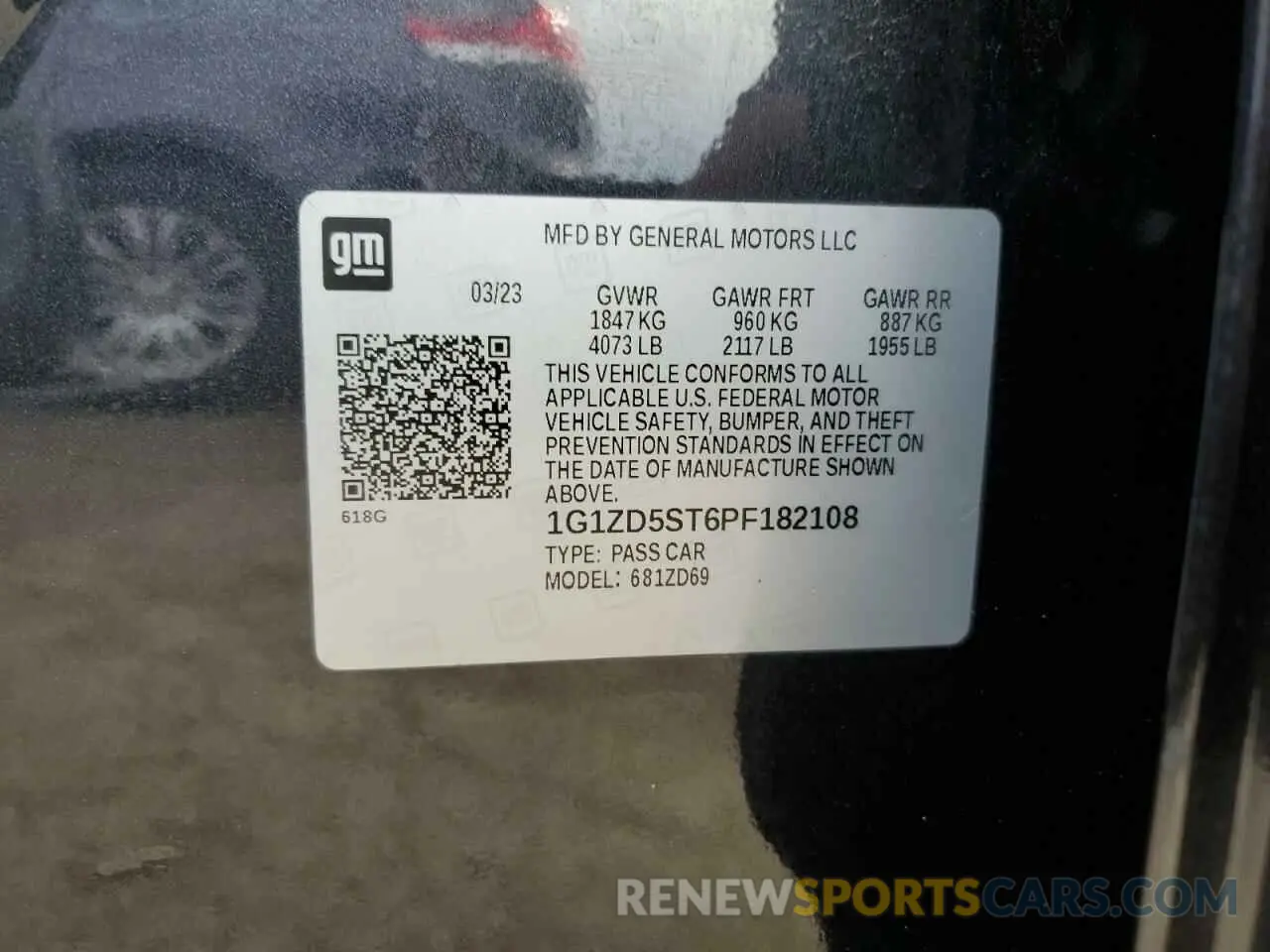 12 fotografías del automóvil dañado 1G1ZD5ST6PF182108 CHEVROLET MALIBU 2023
