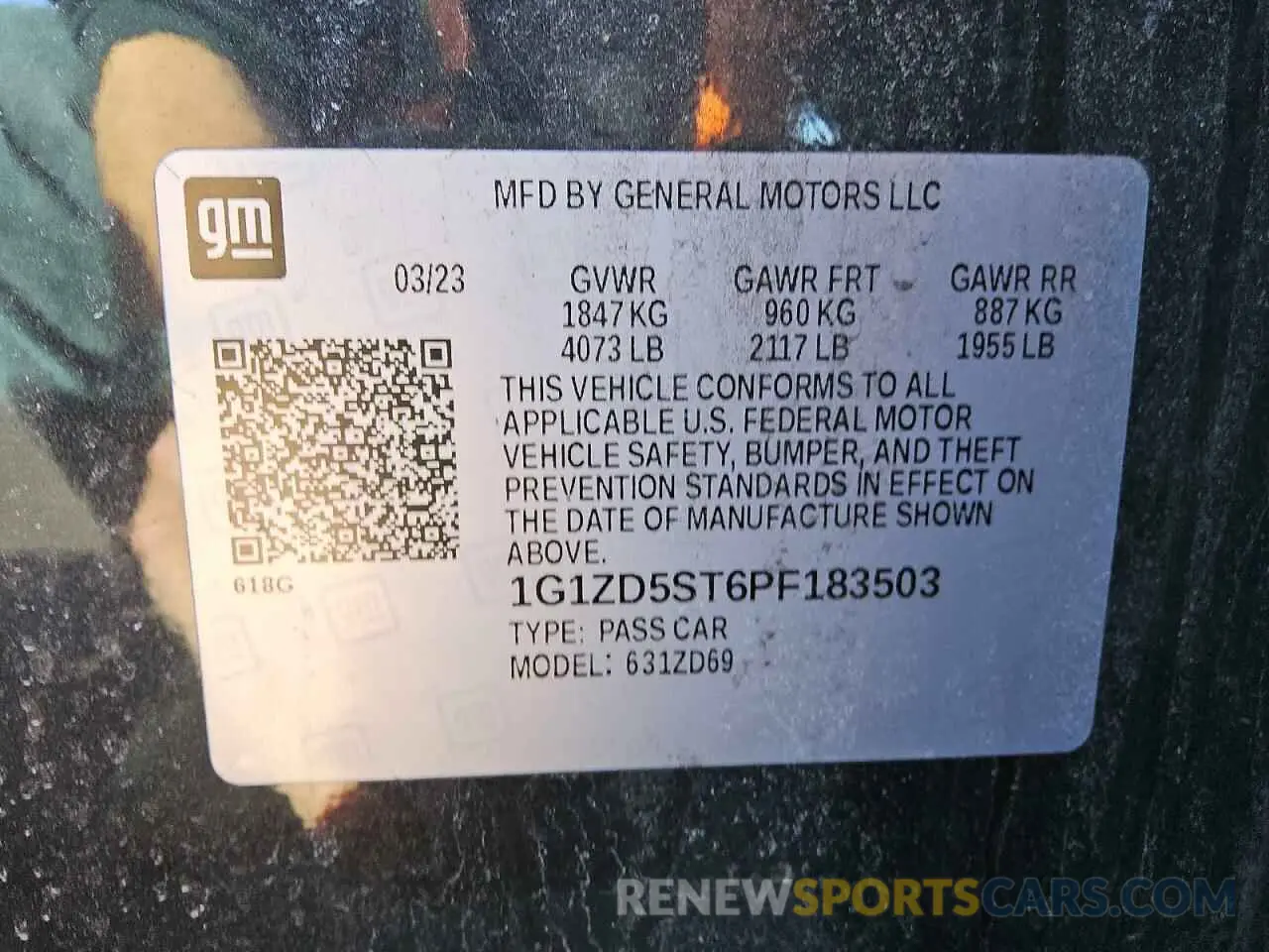12 fotografías del automóvil dañado 1G1ZD5ST6PF183503 CHEVROLET MALIBU 2023