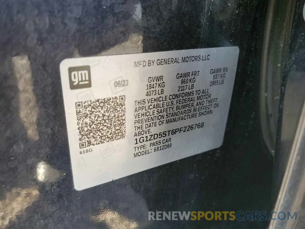 13 fotografías del automóvil dañado 1G1ZD5ST6PF226768 CHEVROLET MALIBU 2023