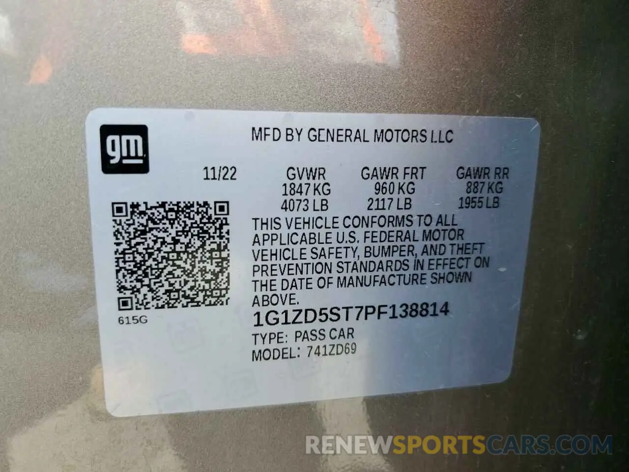 12 fotografías del automóvil dañado 1G1ZD5ST7PF138814 CHEVROLET MALIBU 2023