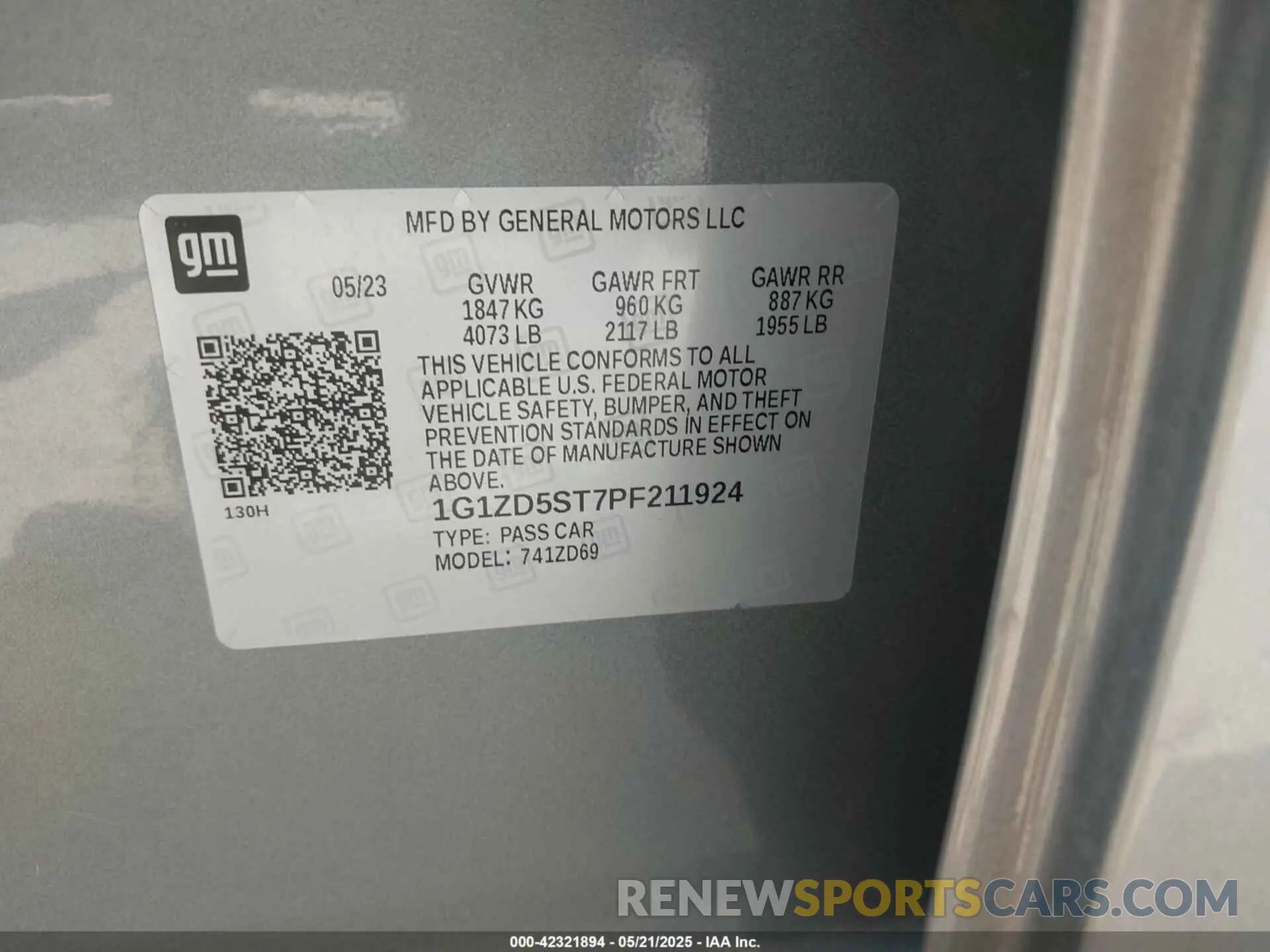 9 fotografías del automóvil dañado 1G1ZD5ST7PF211924 CHEVROLET MALIBU 2023