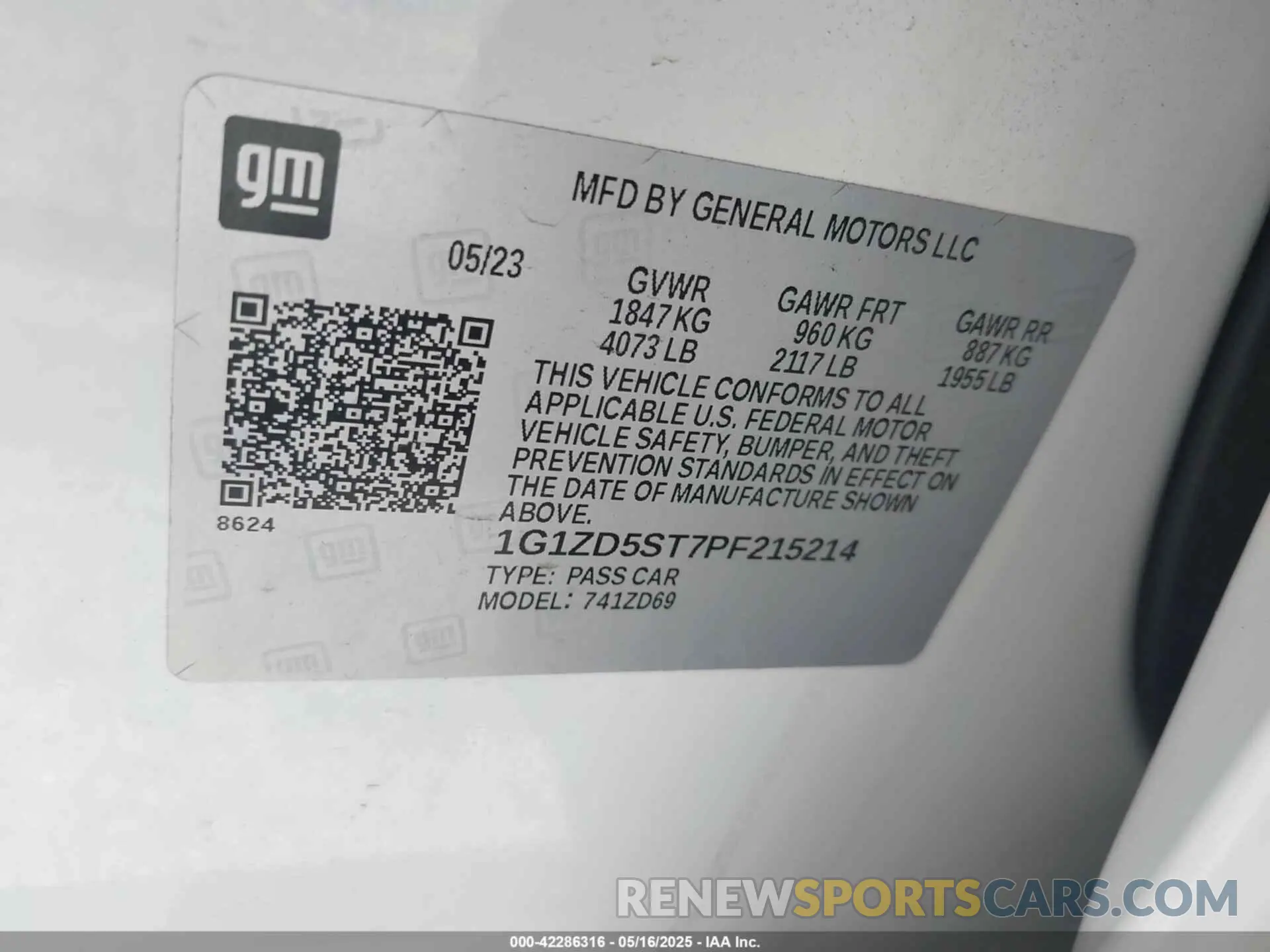 9 fotografías del automóvil dañado 1G1ZD5ST7PF215214 CHEVROLET MALIBU 2023
