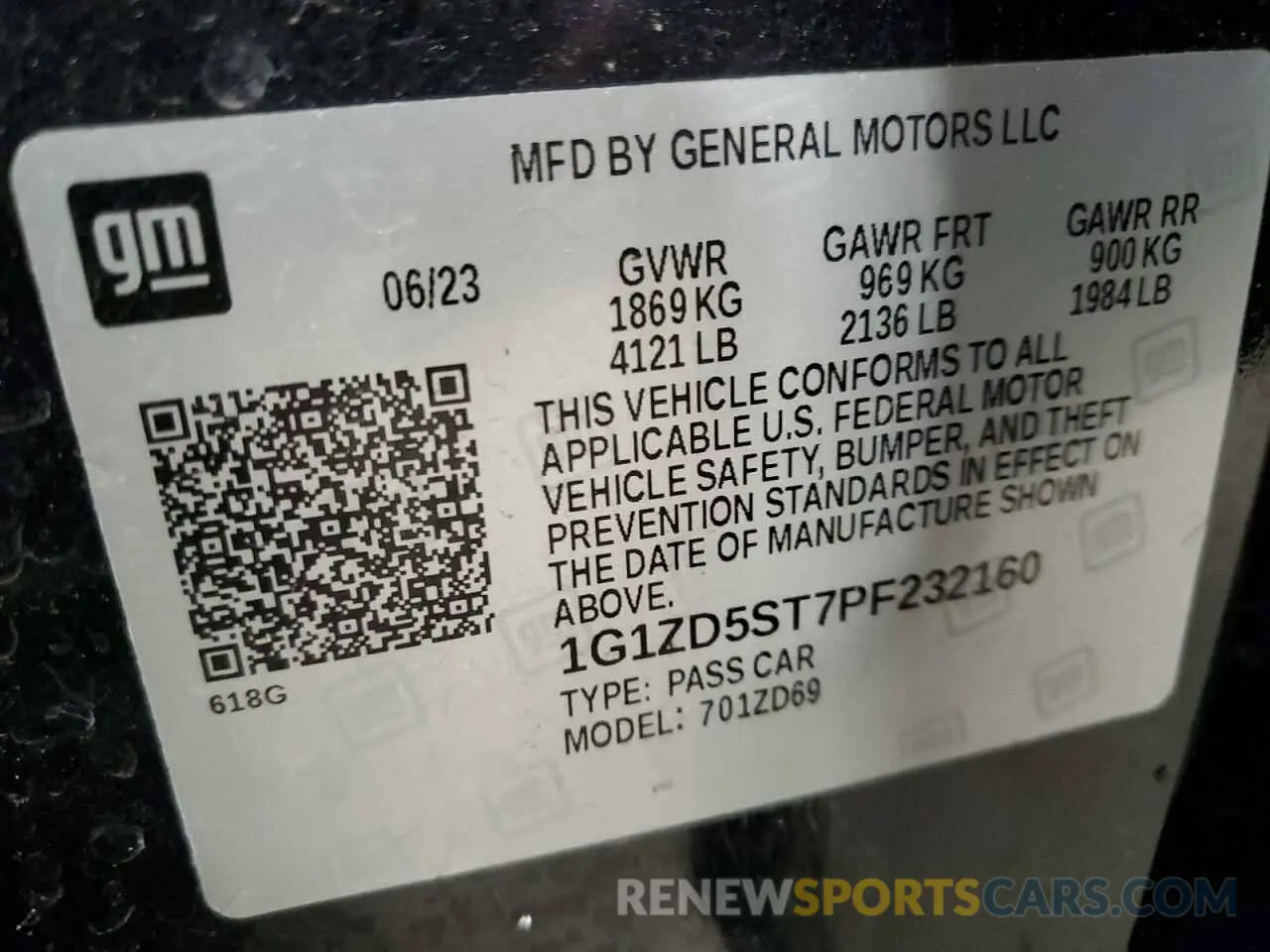 12 fotografías del automóvil dañado 1G1ZD5ST7PF232160 CHEVROLET MALIBU 2023