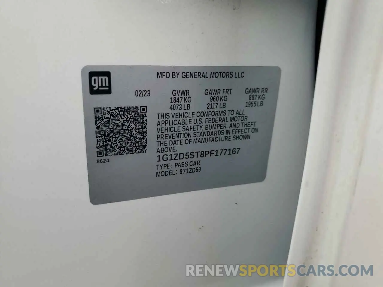 12 fotografías del automóvil dañado 1G1ZD5ST8PF177167 CHEVROLET MALIBU 2023