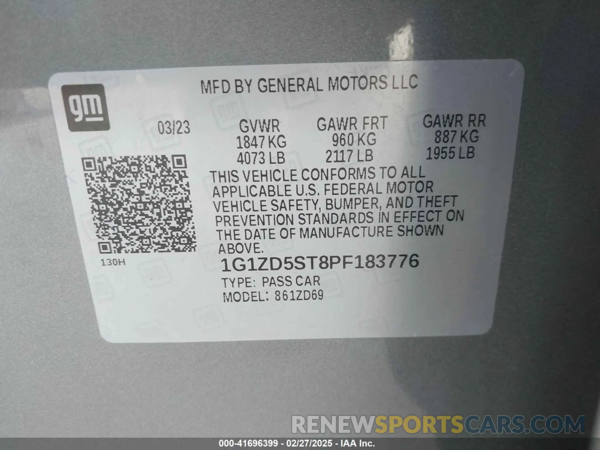9 fotografías del automóvil dañado 1G1ZD5ST8PF183776 CHEVROLET MALIBU 2023