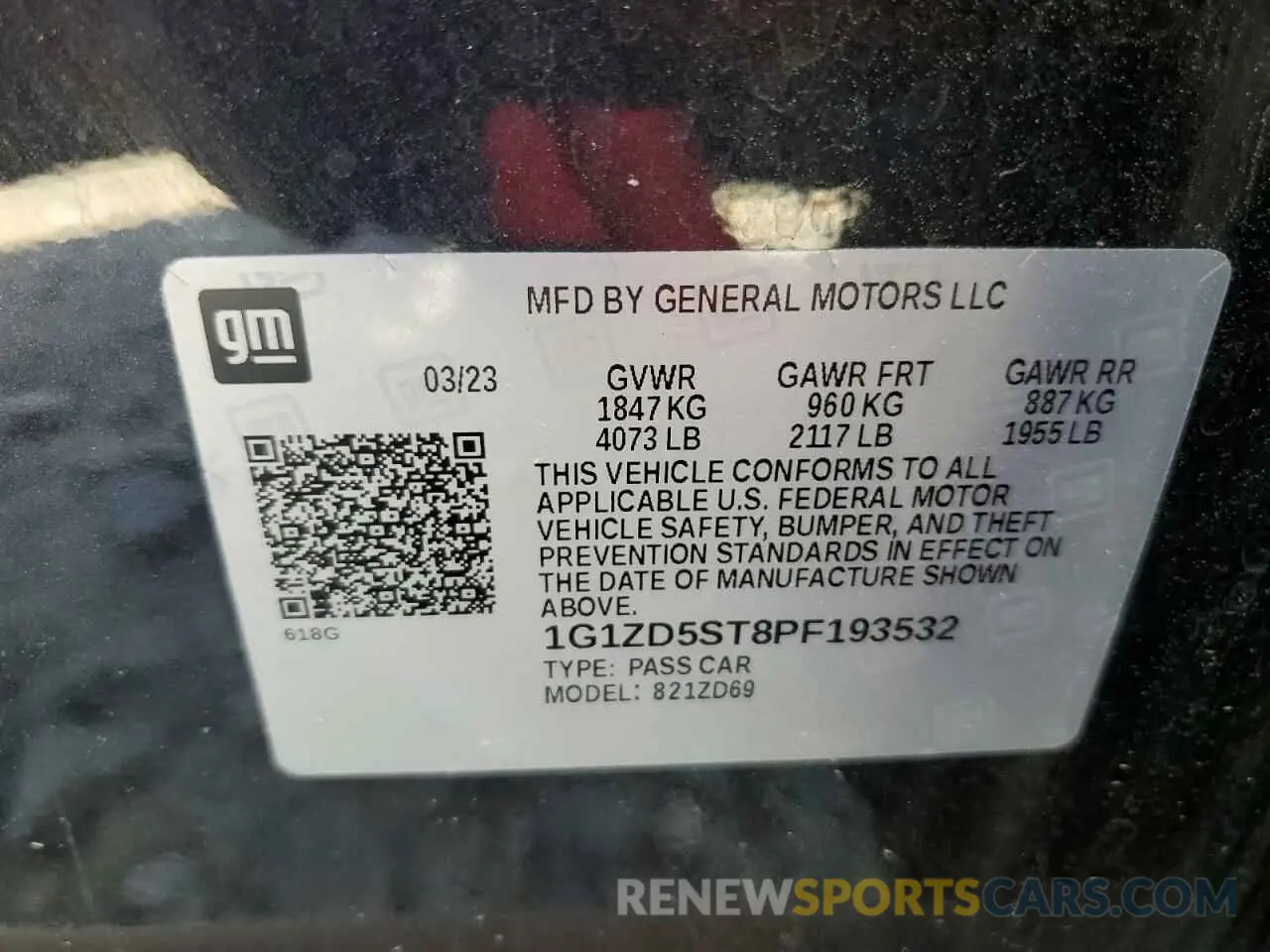 12 fotografías del automóvil dañado 1G1ZD5ST8PF193532 CHEVROLET MALIBU 2023