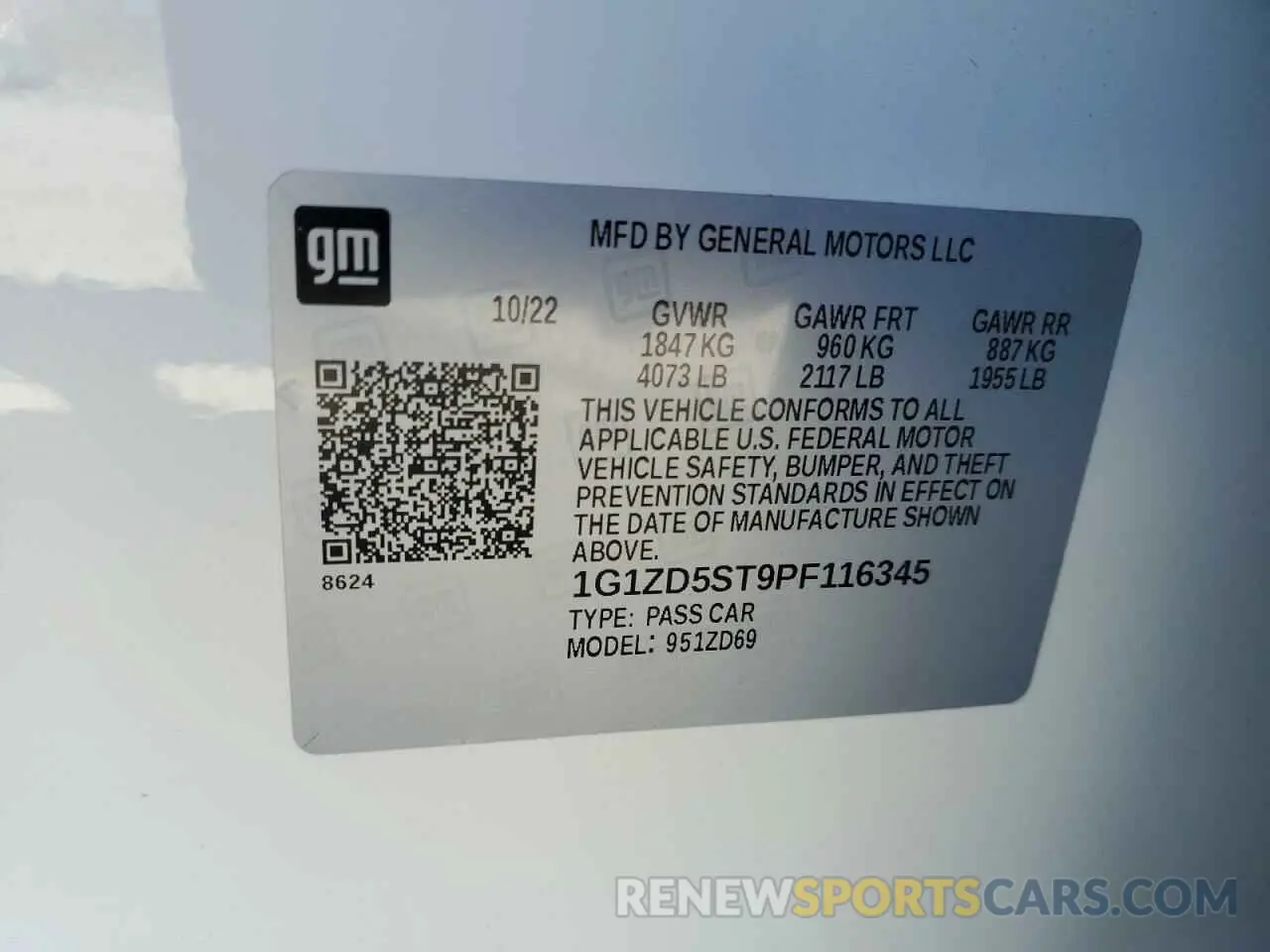 14 fotografías del automóvil dañado 1G1ZD5ST9PF116345 CHEVROLET MALIBU 2023