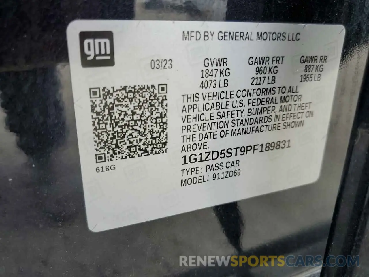 12 fotografías del automóvil dañado 1G1ZD5ST9PF189831 CHEVROLET MALIBU 2023
