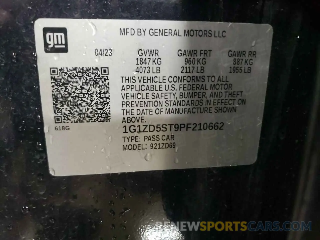 12 fotografías del automóvil dañado 1G1ZD5ST9PF210662 CHEVROLET MALIBU 2023