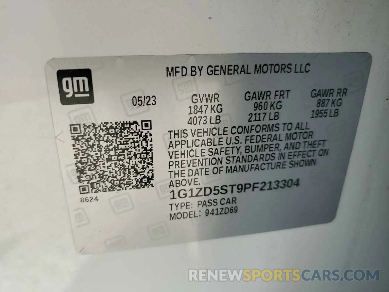 14 fotografías del automóvil dañado 1G1ZD5ST9PF213304 CHEVROLET MALIBU 2023