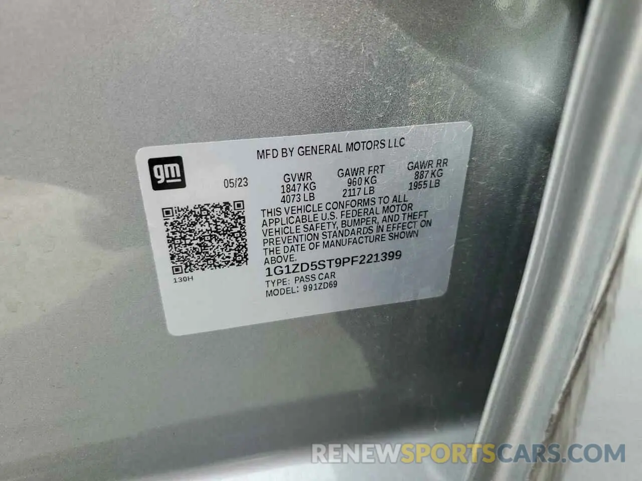 13 fotografías del automóvil dañado 1G1ZD5ST9PF221399 CHEVROLET MALIBU 2023