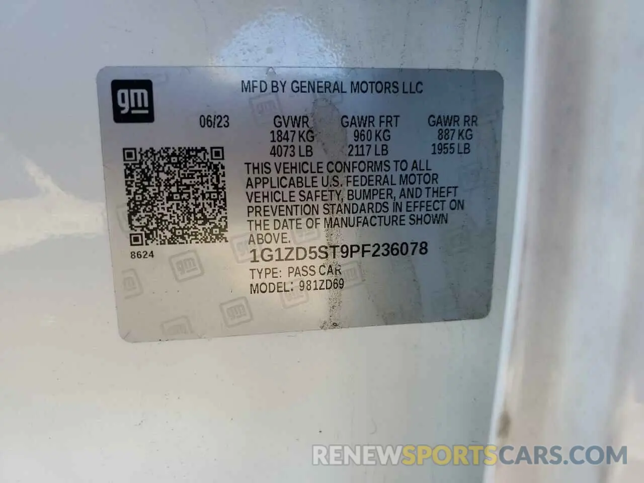 13 fotografías del automóvil dañado 1G1ZD5ST9PF236078 CHEVROLET MALIBU 2023