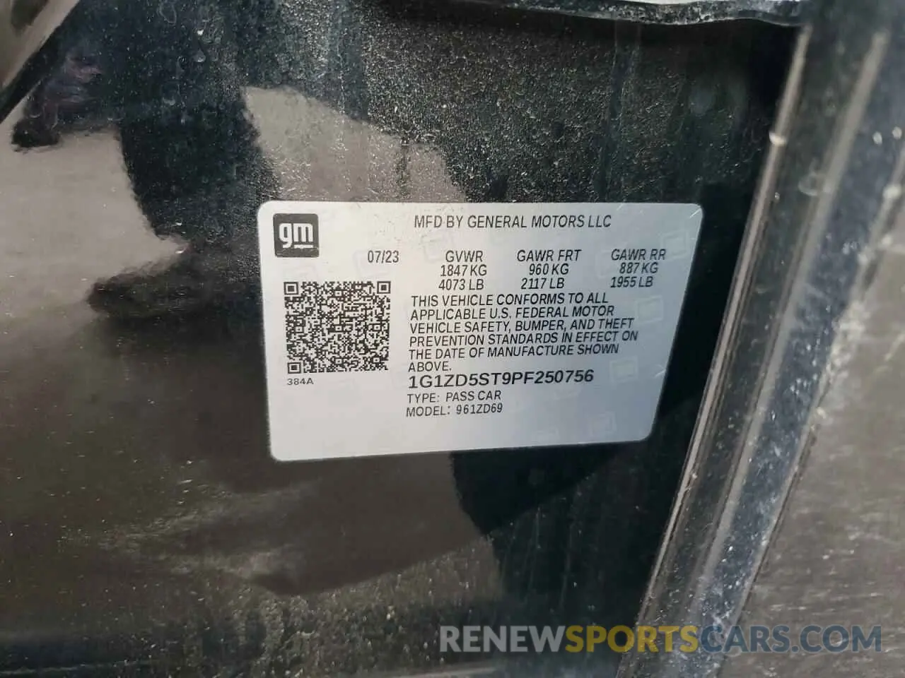 12 fotografías del automóvil dañado 1G1ZD5ST9PF250756 CHEVROLET MALIBU 2023
