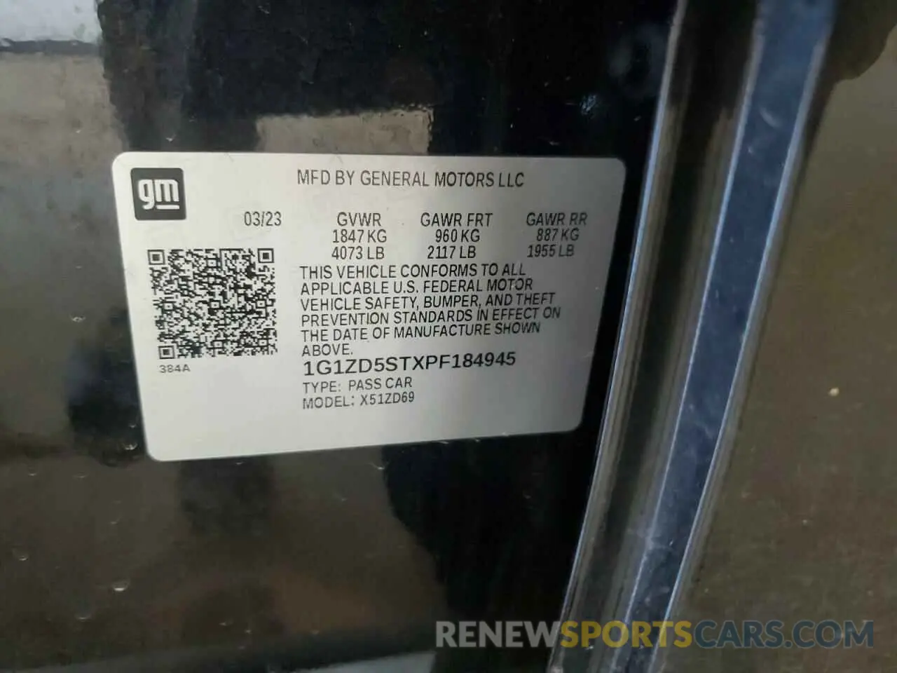 12 fotografías del automóvil dañado 1G1ZD5STXPF184945 CHEVROLET MALIBU 2023