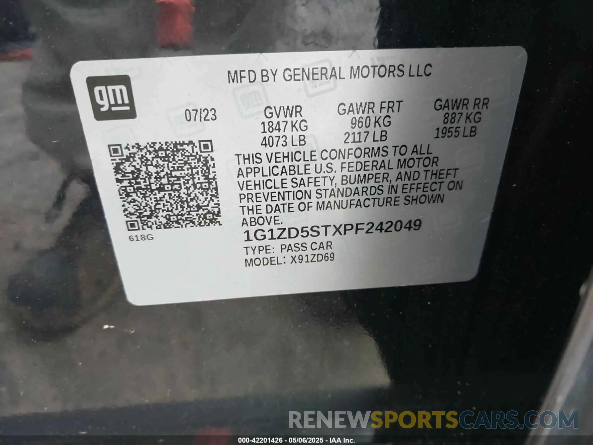 9 fotografías del automóvil dañado 1G1ZD5STXPF242049 CHEVROLET MALIBU 2023