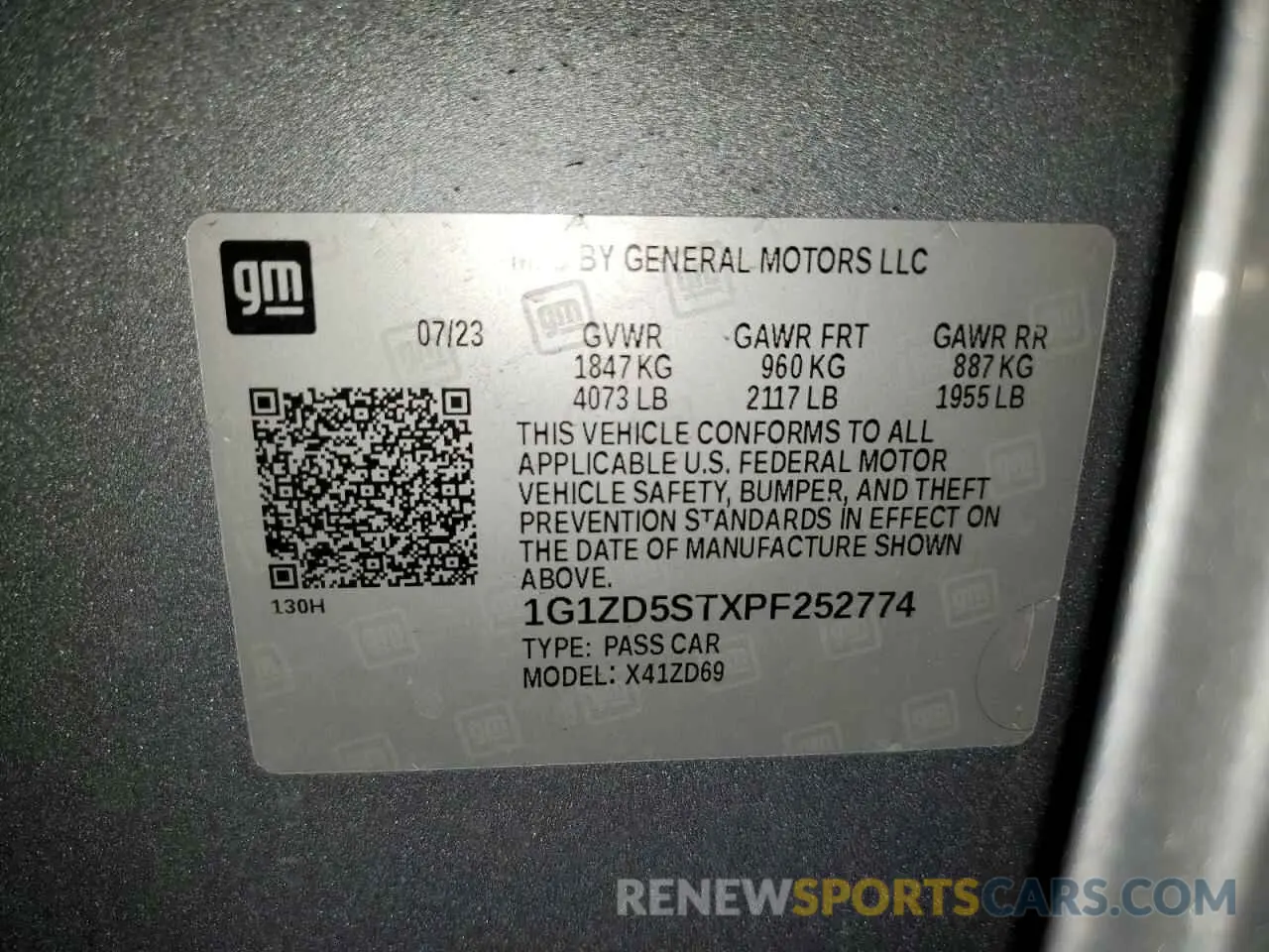 12 fotografías del automóvil dañado 1G1ZD5STXPF252774 CHEVROLET MALIBU 2023