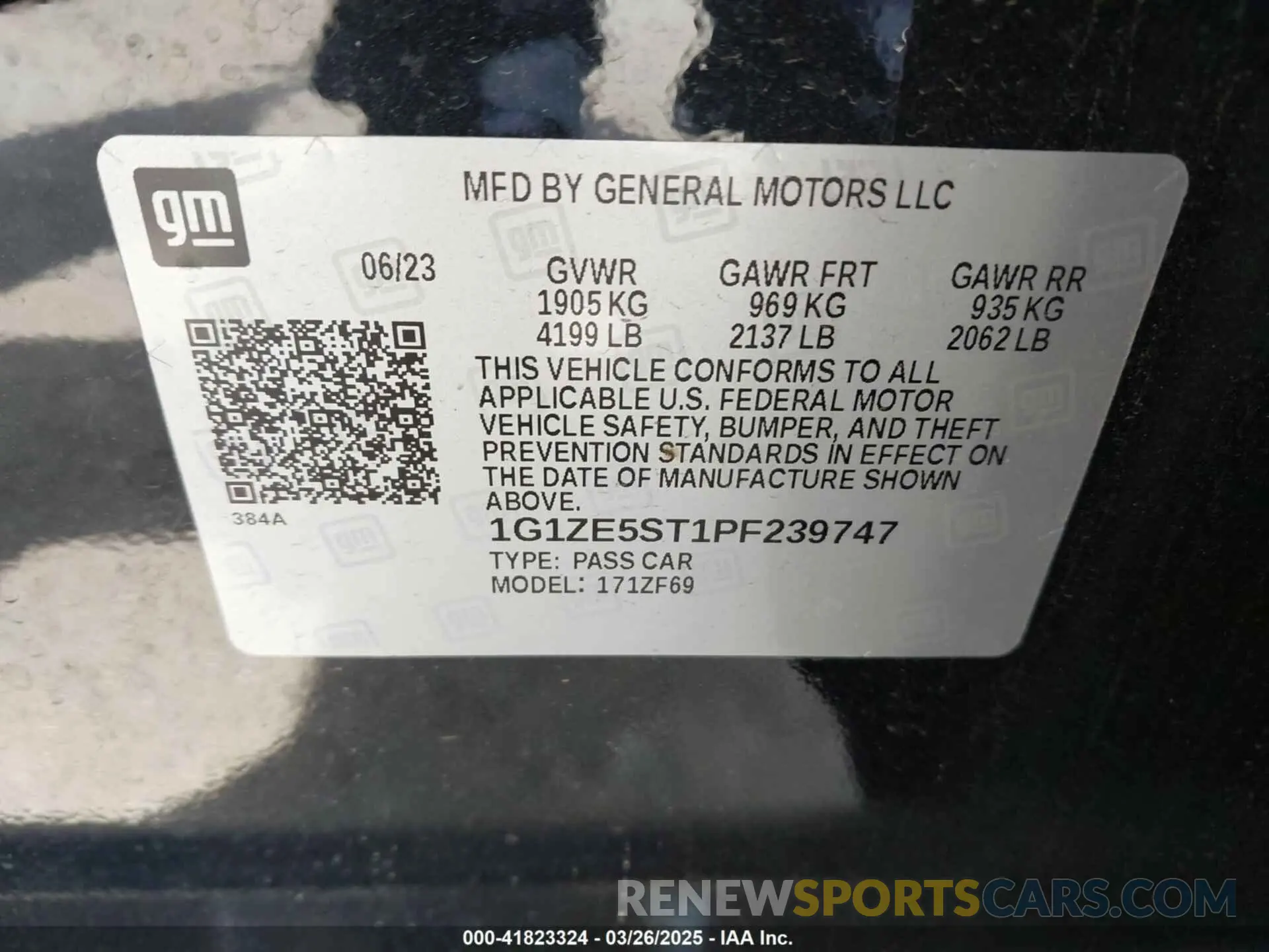 9 fotografías del automóvil dañado 1G1ZE5ST1PF239747 CHEVROLET MALIBU 2023