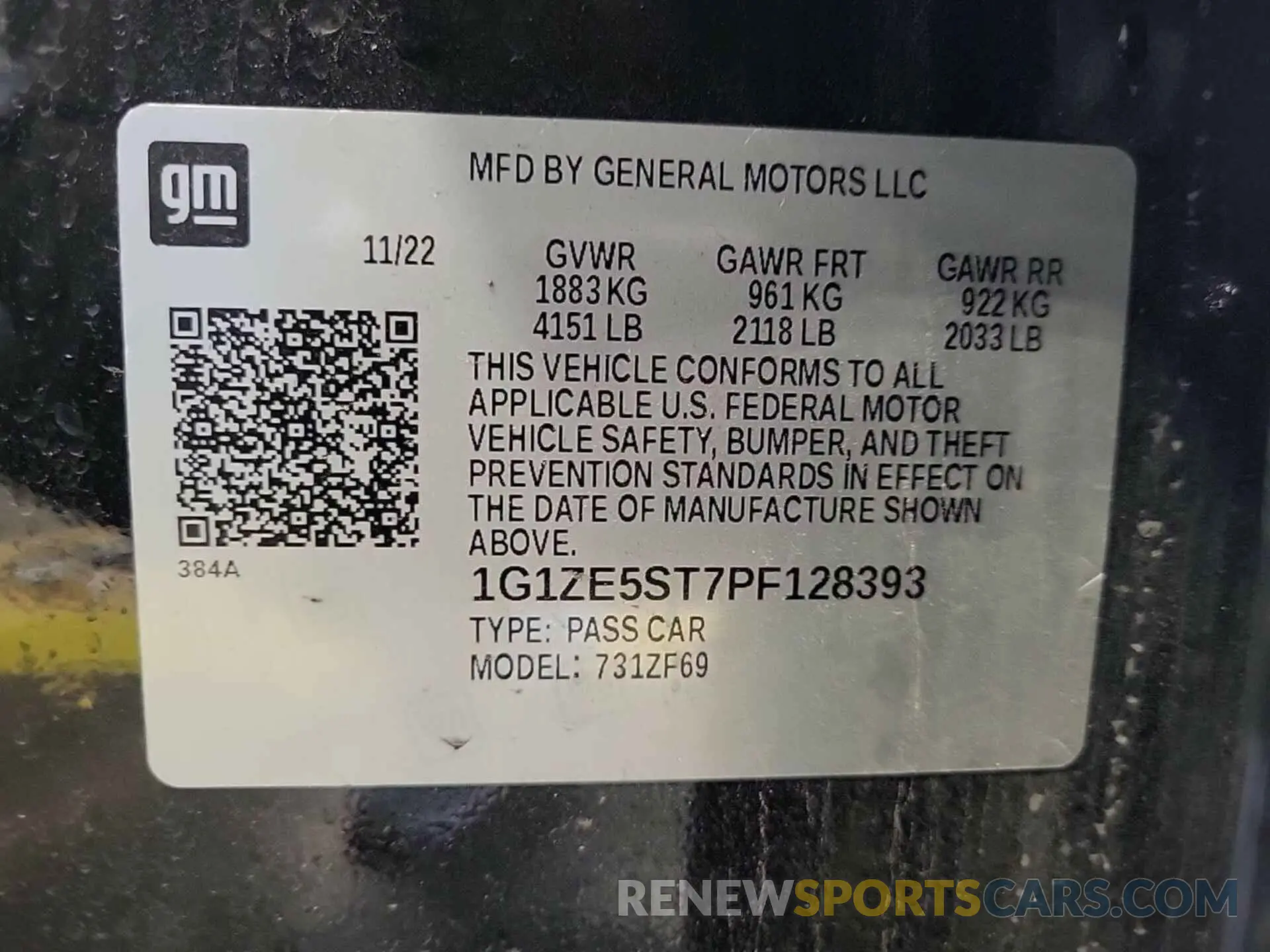 2 fotografías del automóvil dañado 1G1ZE5ST7PF128393 CHEVROLET MALIBU 2023