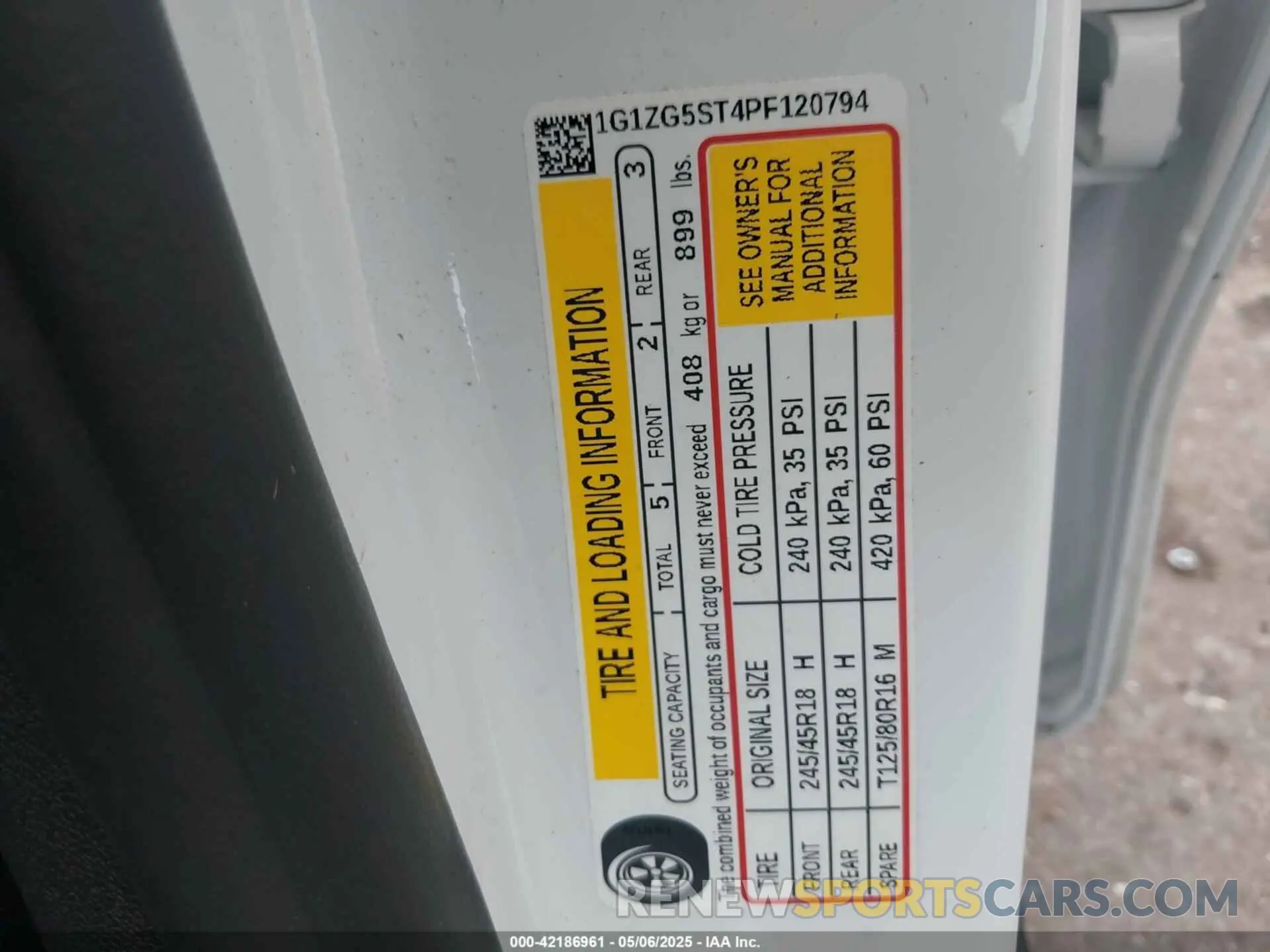 9 fotografías del automóvil dañado 1G1ZG5ST4PF120794 CHEVROLET MALIBU 2023