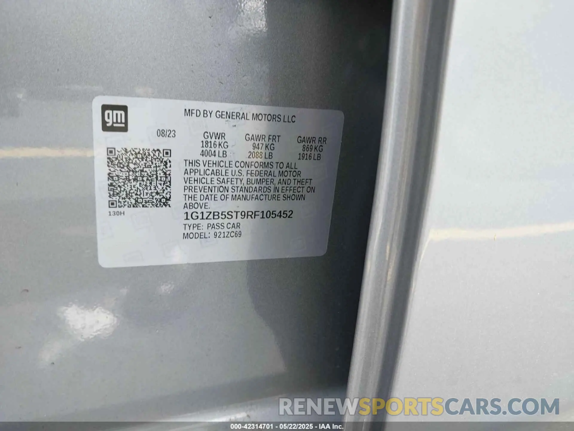 9 fotografías del automóvil dañado 1G1ZB5ST9RF105452 CHEVROLET MALIBU 2024