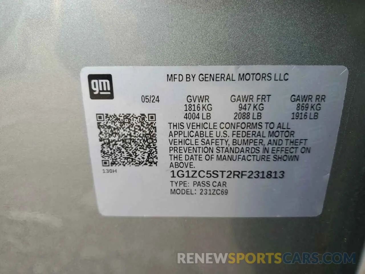 13 fotografías del automóvil dañado 1G1ZC5ST2RF231813 CHEVROLET MALIBU 2024