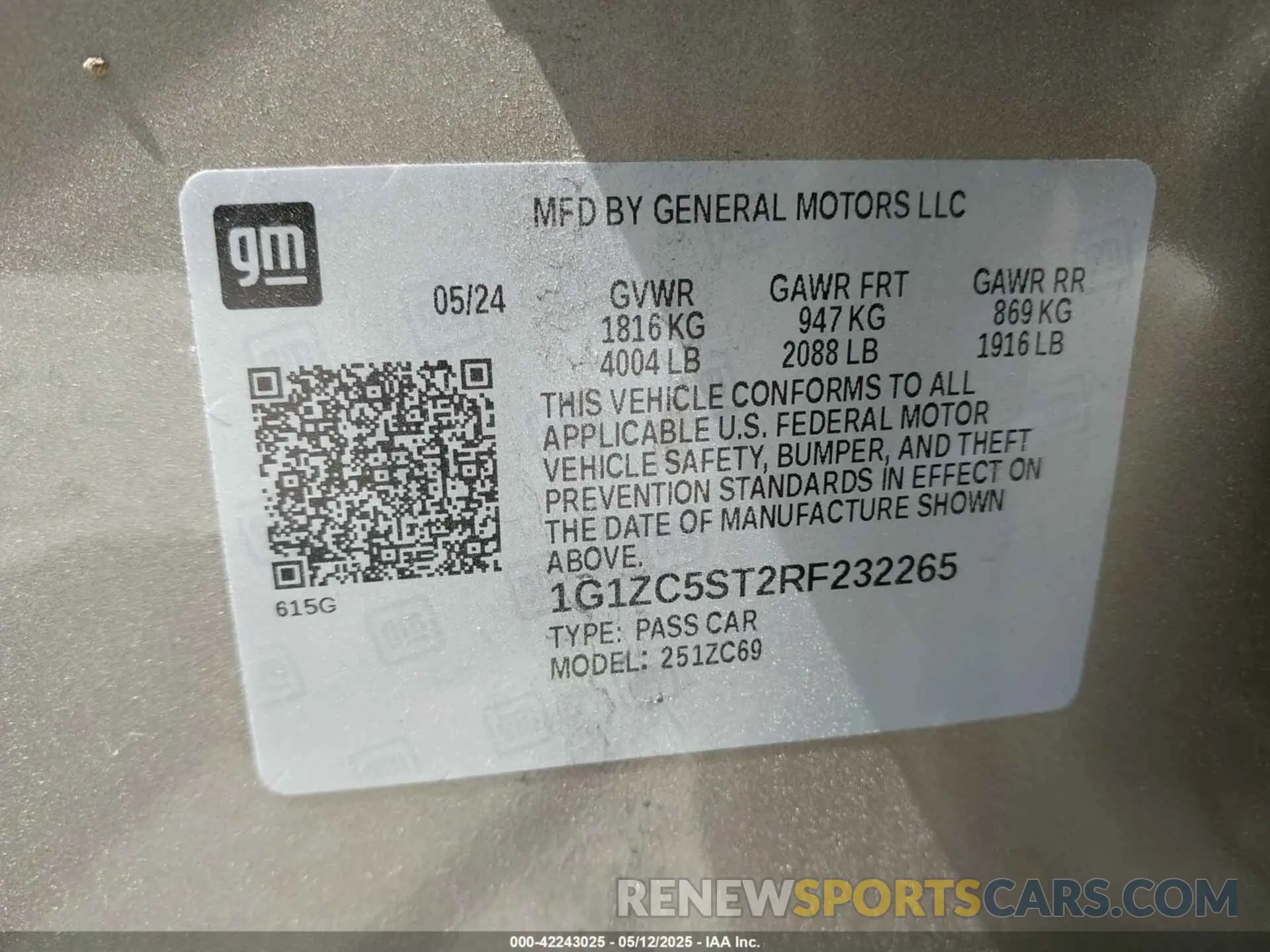 9 fotografías del automóvil dañado 1G1ZC5ST2RF232265 CHEVROLET MALIBU 2024
