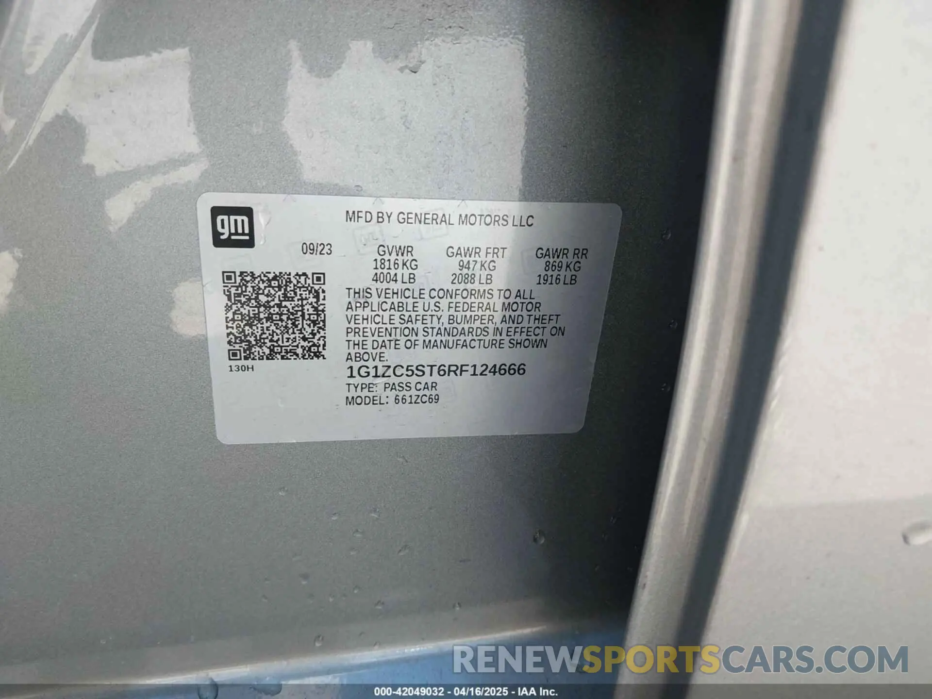 9 fotografías del automóvil dañado 1G1ZC5ST6RF124666 CHEVROLET MALIBU 2024