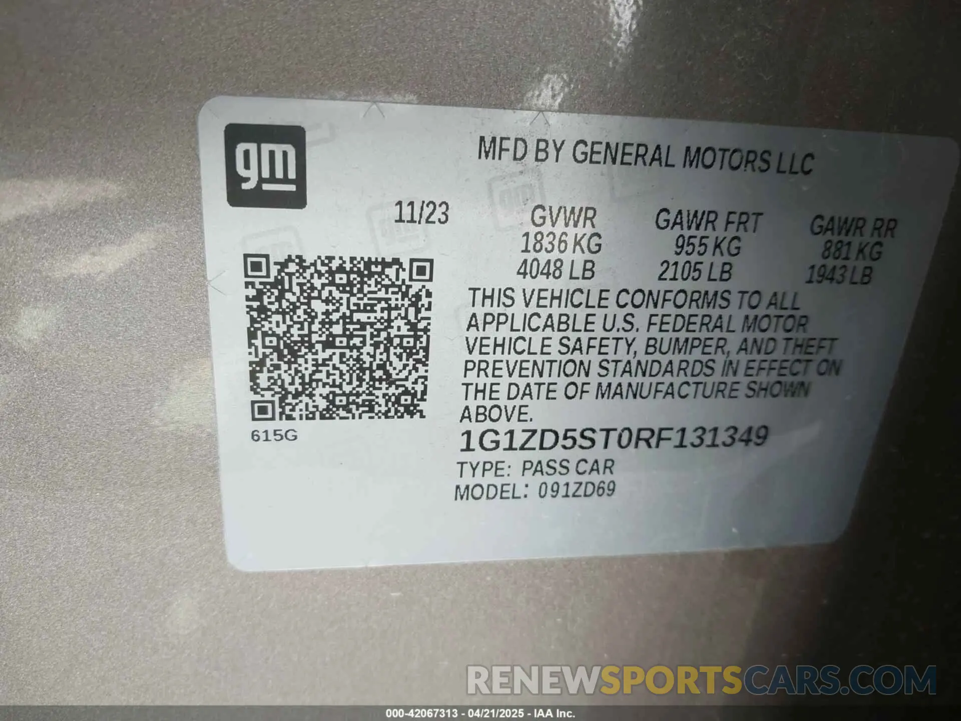 9 fotografías del automóvil dañado 1G1ZD5ST0RF131349 CHEVROLET MALIBU 2024