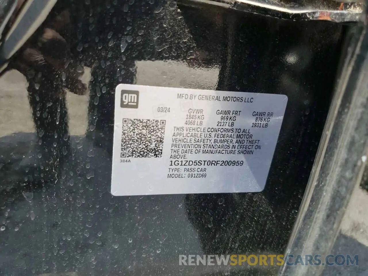 12 fotografías del automóvil dañado 1G1ZD5ST0RF200959 CHEVROLET MALIBU 2024