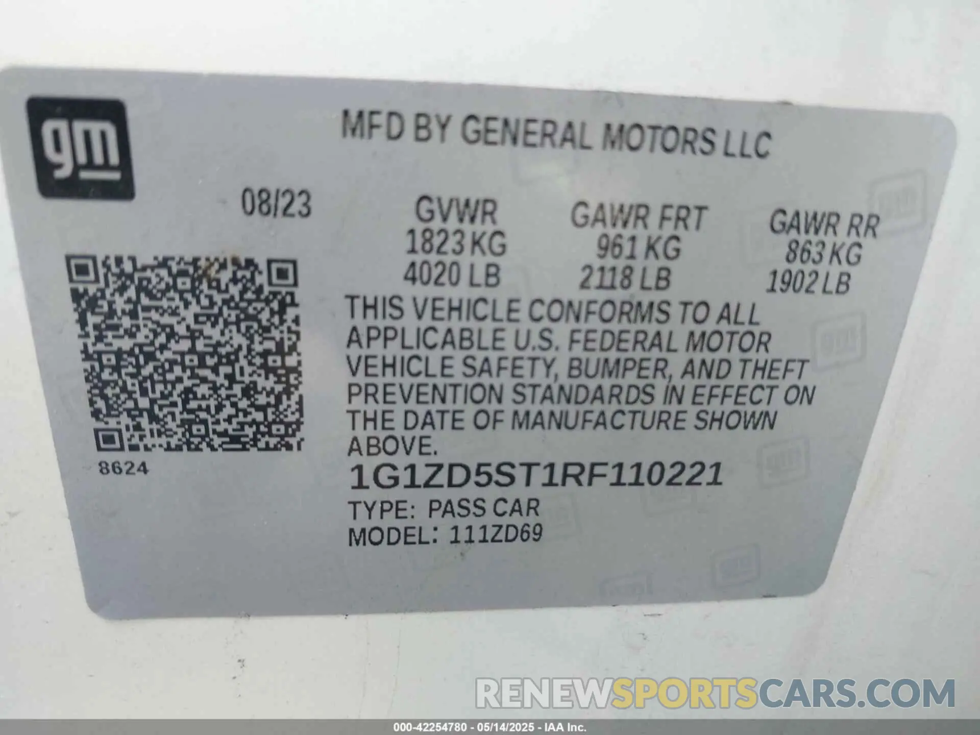 9 fotografías del automóvil dañado 1G1ZD5ST1RF110221 CHEVROLET MALIBU 2024