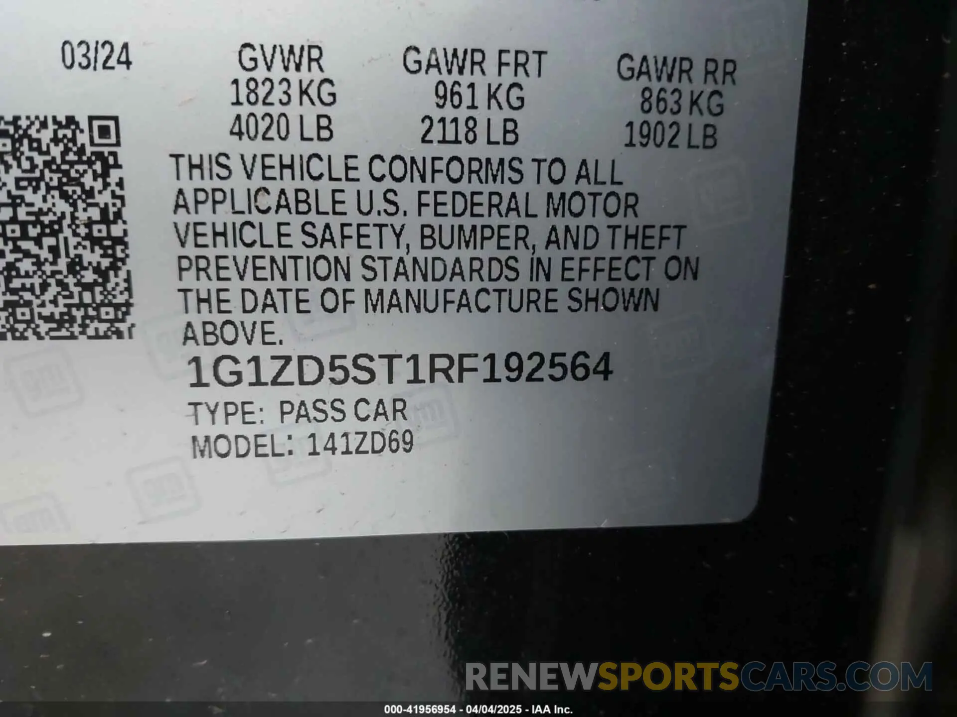 9 fotografías del automóvil dañado 1G1ZD5ST1RF192564 CHEVROLET MALIBU 2024