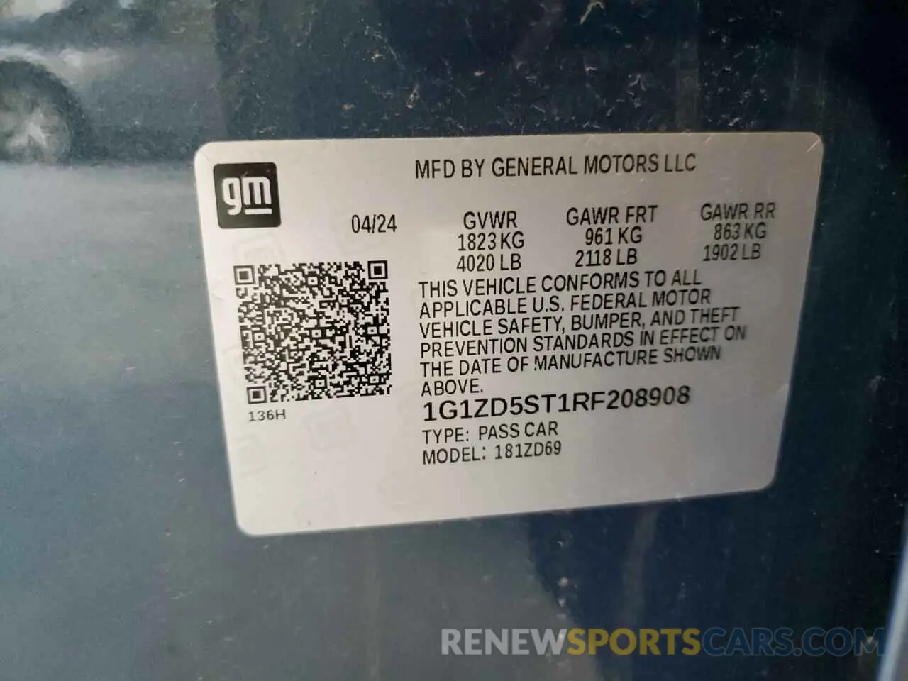 12 fotografías del automóvil dañado 1G1ZD5ST1RF208908 CHEVROLET MALIBU 2024