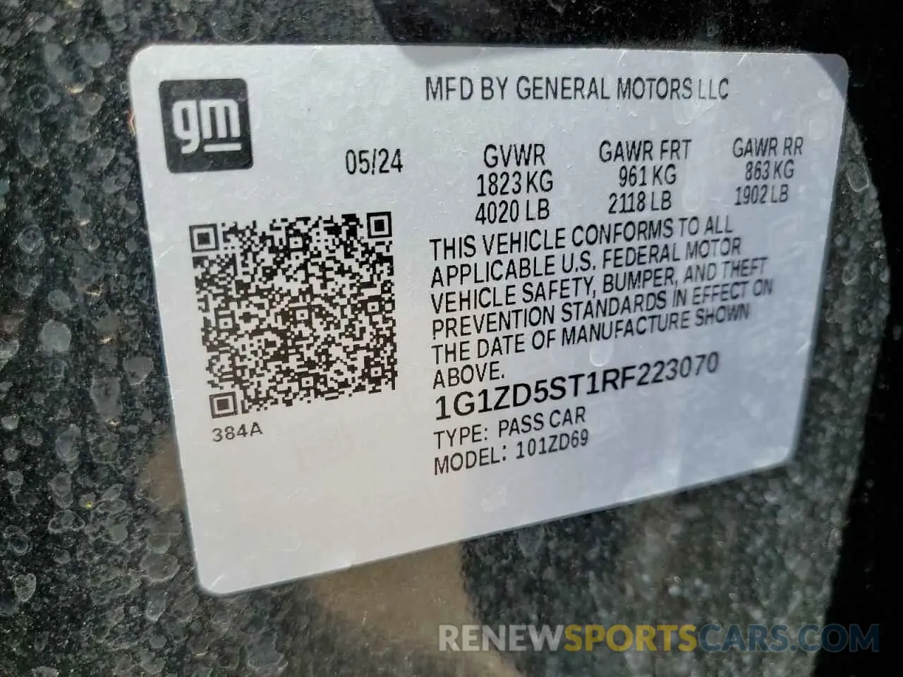 12 fotografías del automóvil dañado 1G1ZD5ST1RF223070 CHEVROLET MALIBU 2024