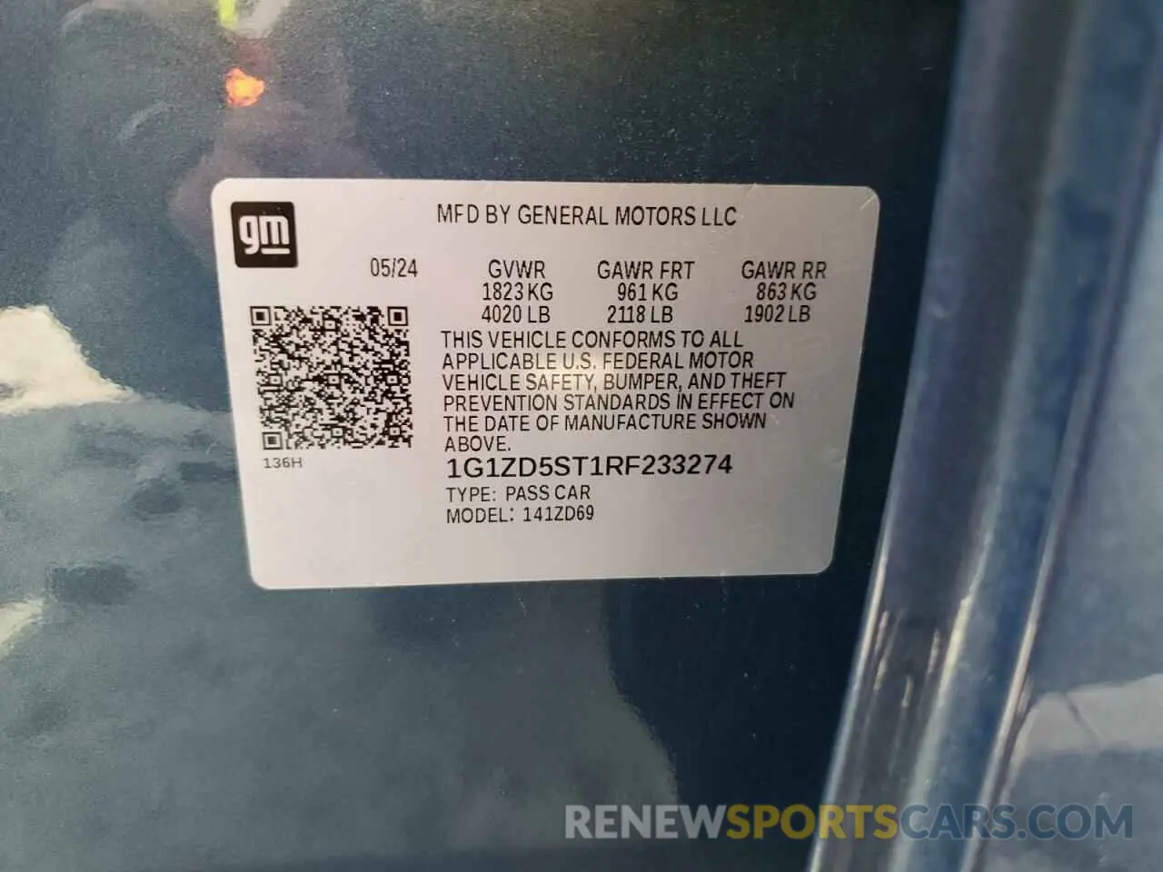 12 fotografías del automóvil dañado 1G1ZD5ST1RF233274 CHEVROLET MALIBU 2024