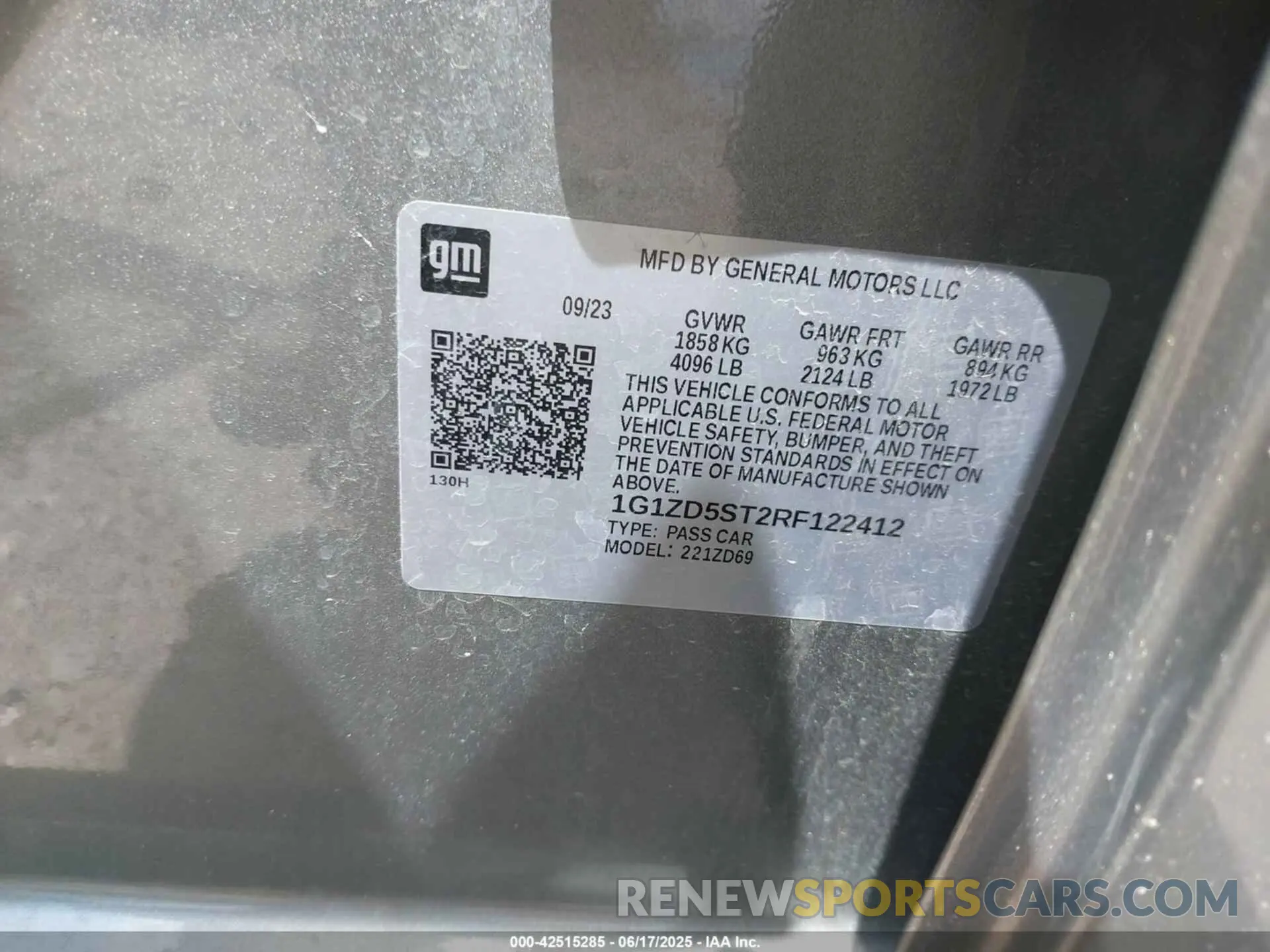 9 fotografías del automóvil dañado 1G1ZD5ST2RF122412 CHEVROLET MALIBU 2024