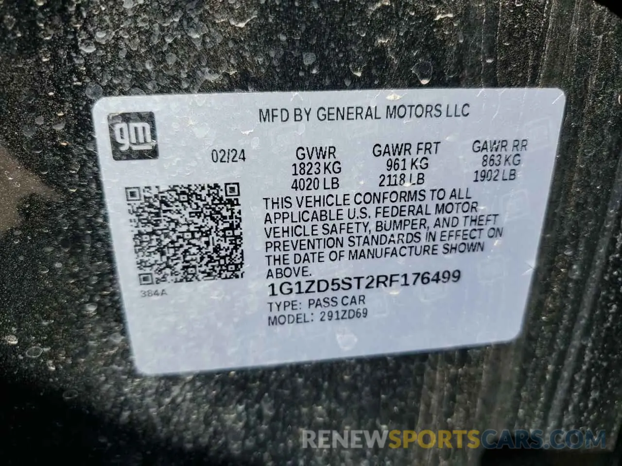 12 fotografías del automóvil dañado 1G1ZD5ST2RF176499 CHEVROLET MALIBU 2024