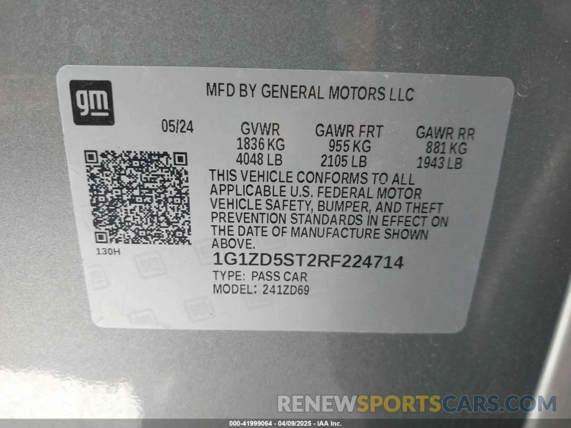 9 fotografías del automóvil dañado 1G1ZD5ST2RF224714 CHEVROLET MALIBU 2024