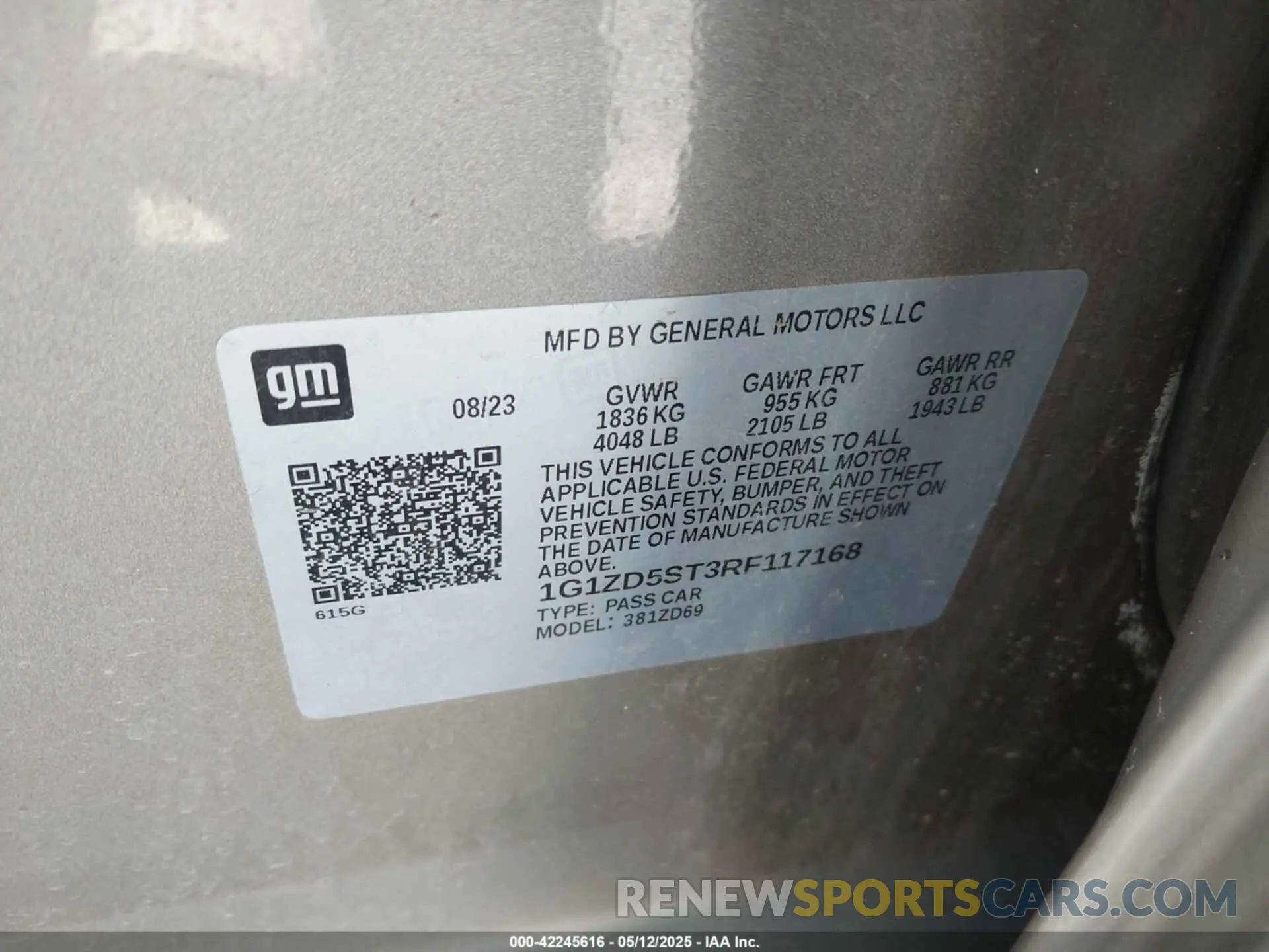 9 fotografías del automóvil dañado 1G1ZD5ST3RF117168 CHEVROLET MALIBU 2024