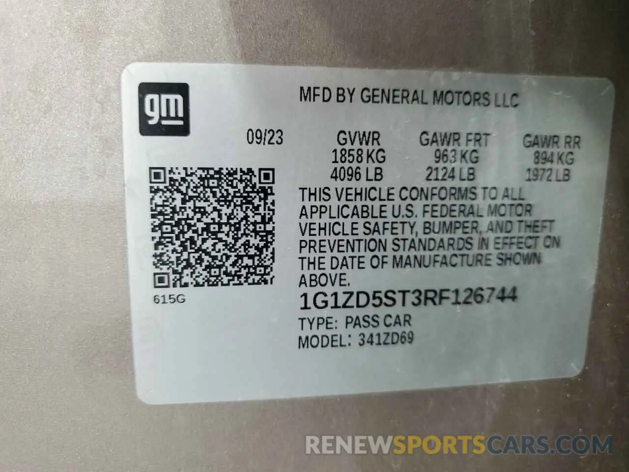 12 fotografías del automóvil dañado 1G1ZD5ST3RF126744 CHEVROLET MALIBU 2024