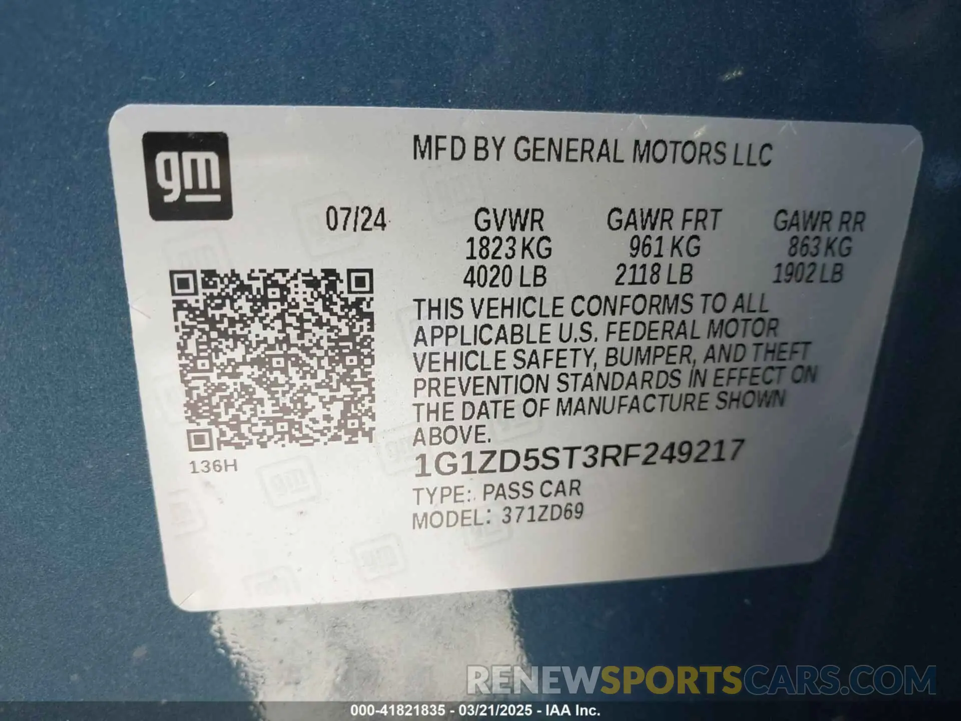 9 fotografías del automóvil dañado 1G1ZD5ST3RF249217 CHEVROLET MALIBU 2024