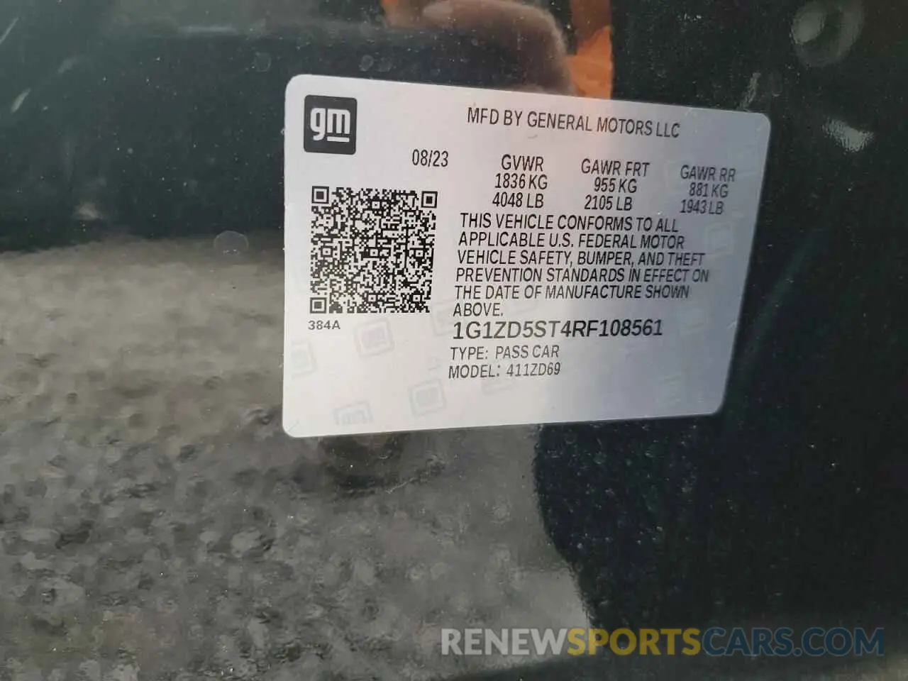 12 fotografías del automóvil dañado 1G1ZD5ST4RF108561 CHEVROLET MALIBU 2024