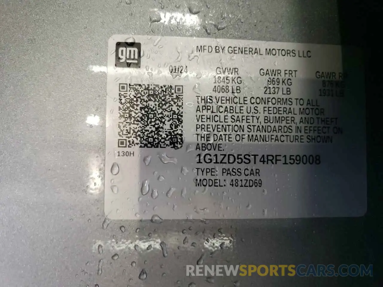 13 fotografías del automóvil dañado 1G1ZD5ST4RF159008 CHEVROLET MALIBU 2024