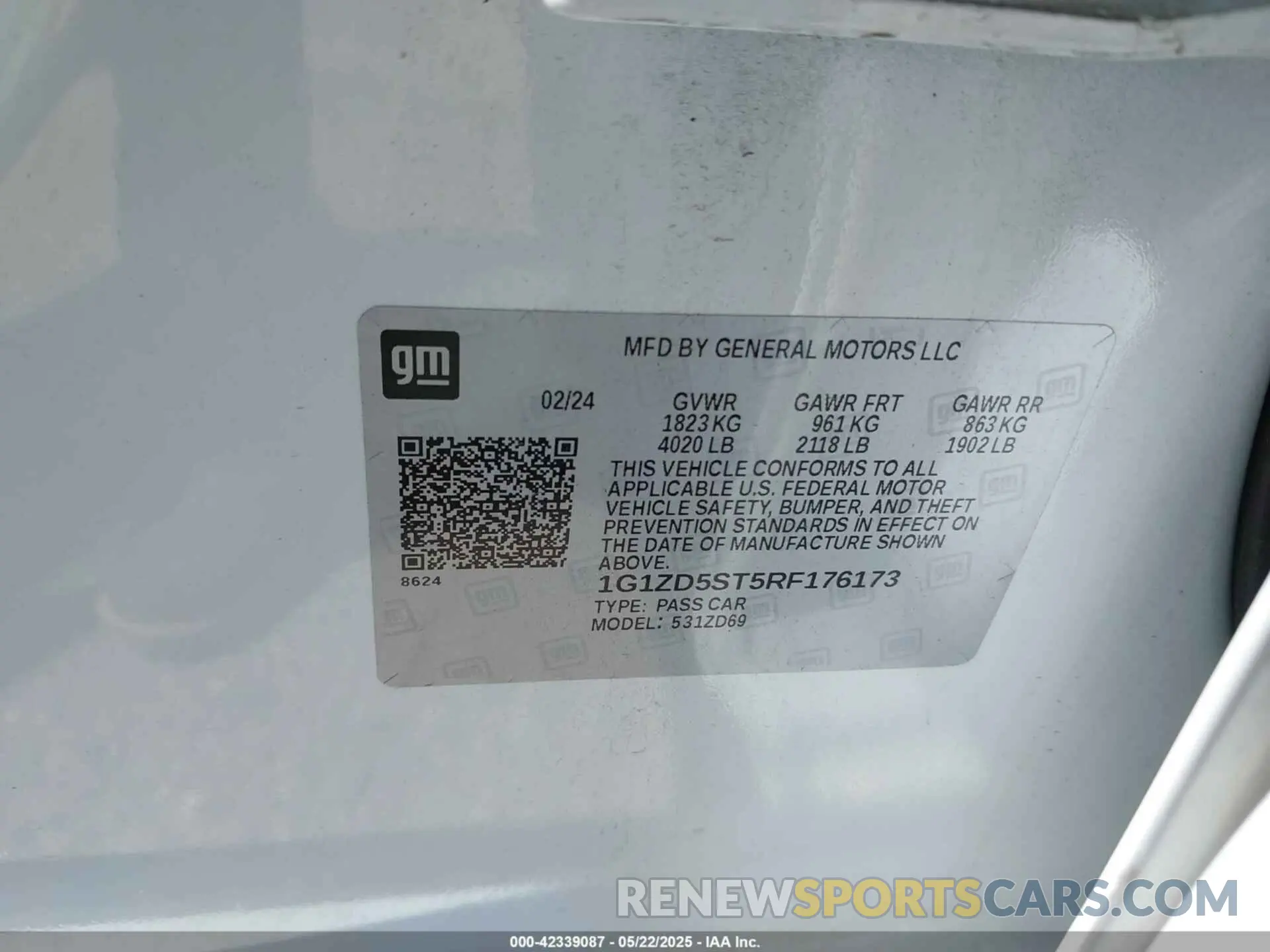 9 fotografías del automóvil dañado 1G1ZD5ST5RF176173 CHEVROLET MALIBU 2024