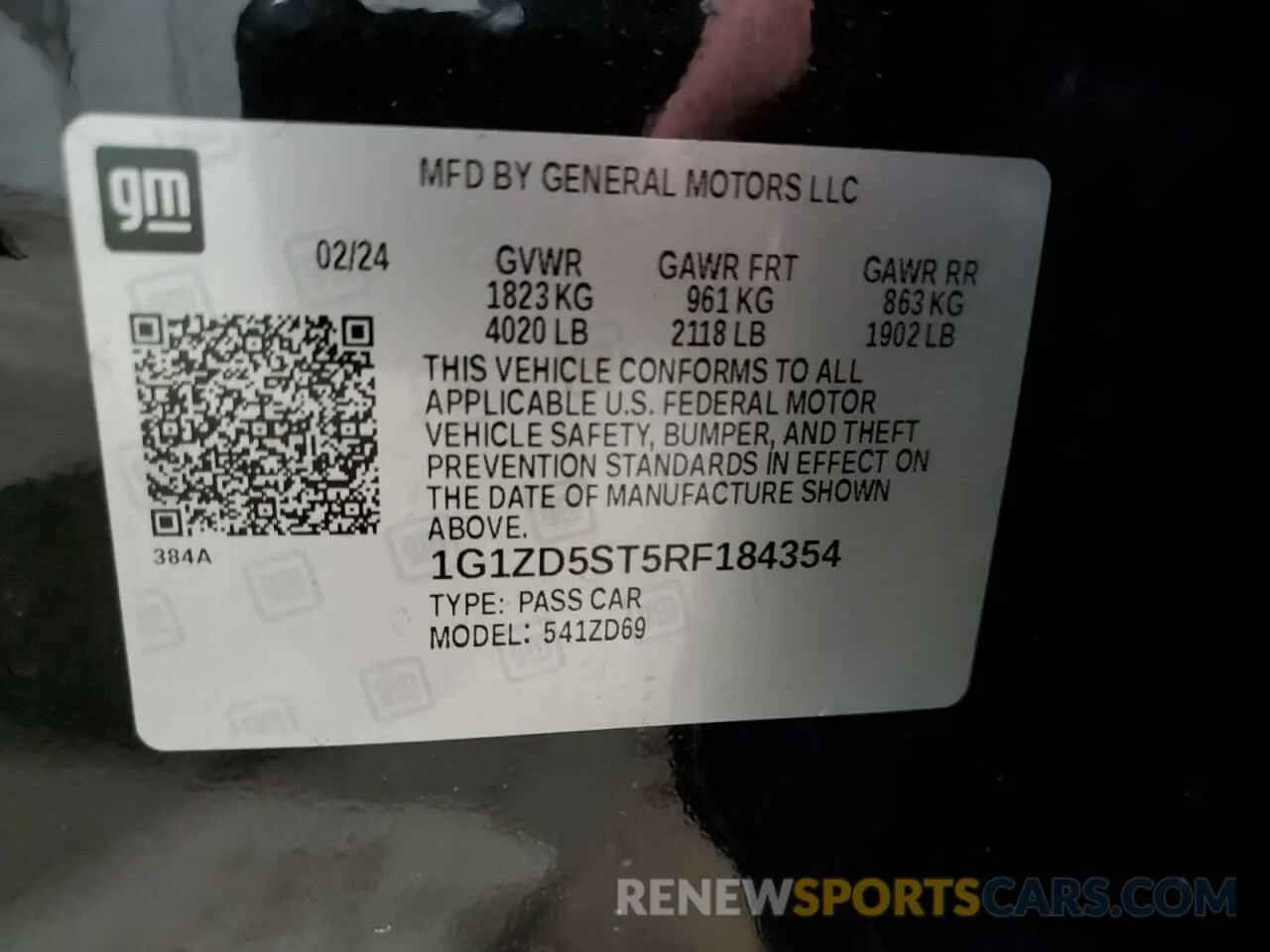 12 fotografías del automóvil dañado 1G1ZD5ST5RF184354 CHEVROLET MALIBU 2024