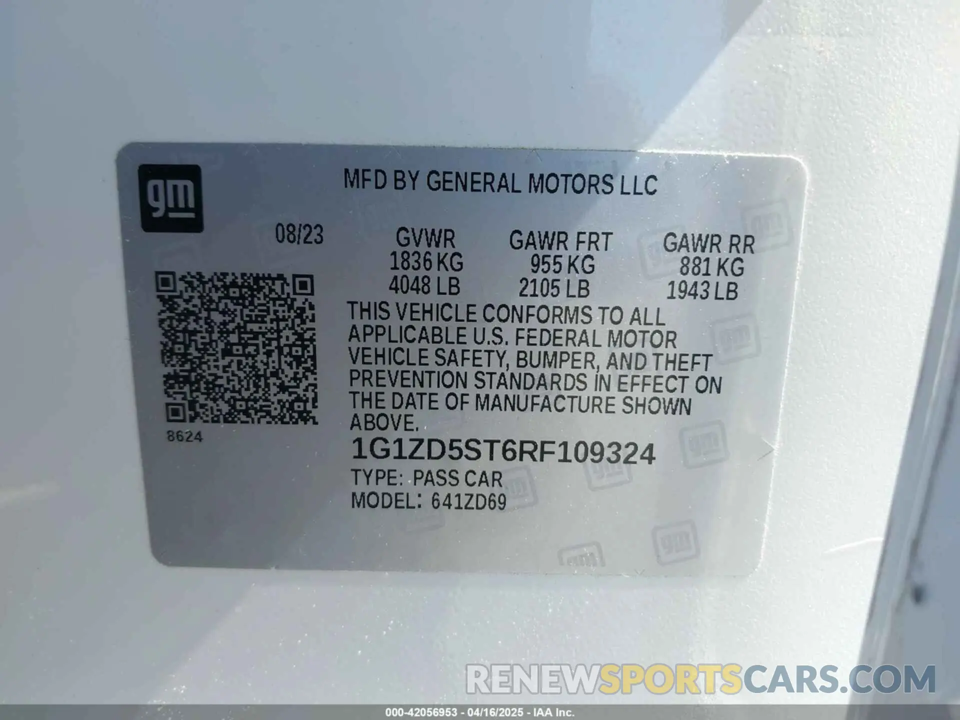9 fotografías del automóvil dañado 1G1ZD5ST6RF109324 CHEVROLET MALIBU 2024