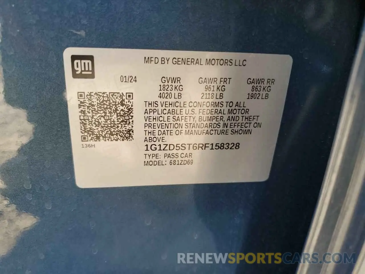 12 fotografías del automóvil dañado 1G1ZD5ST6RF158328 CHEVROLET MALIBU 2024