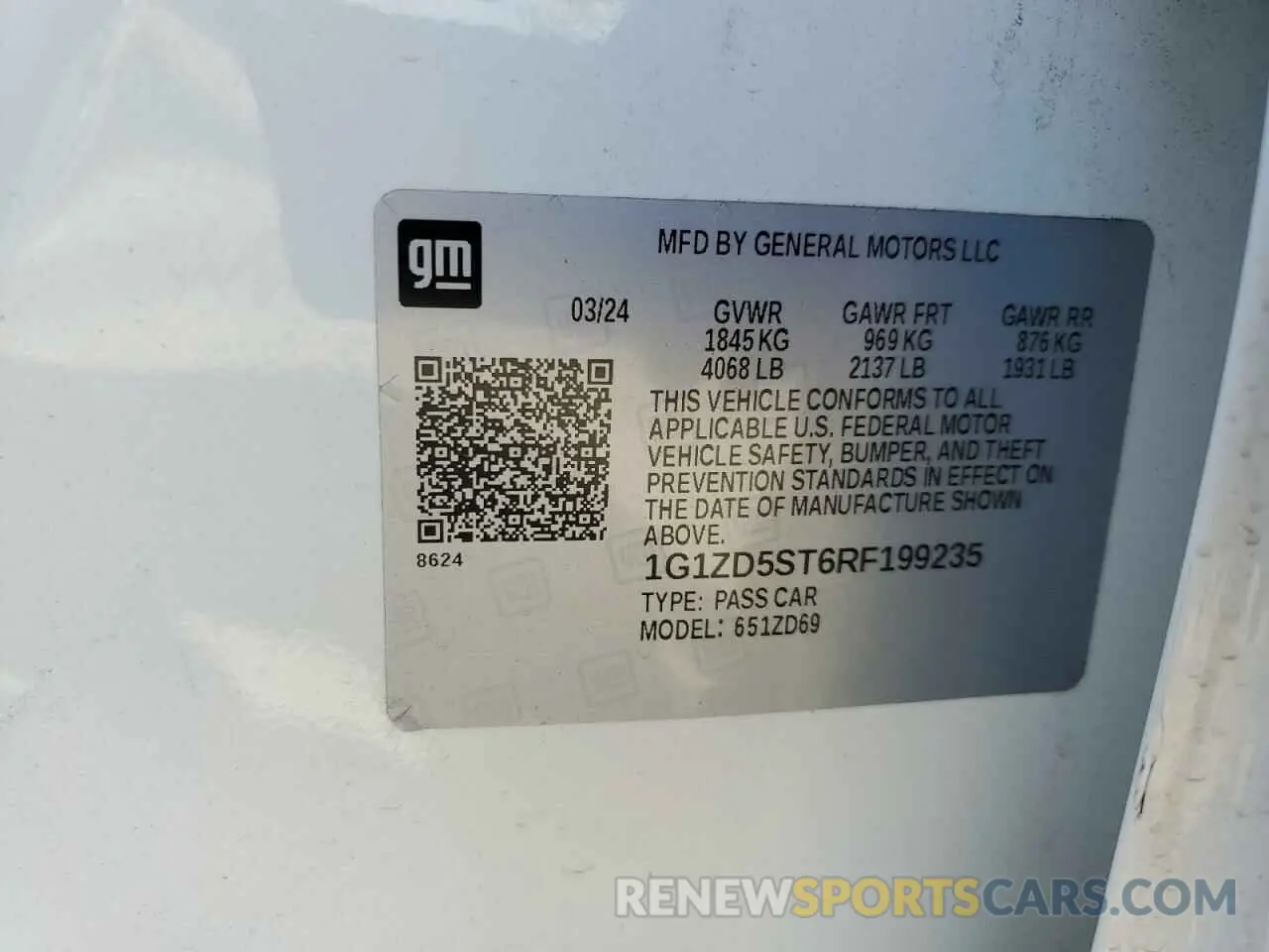 12 fotografías del automóvil dañado 1G1ZD5ST6RF199235 CHEVROLET MALIBU 2024