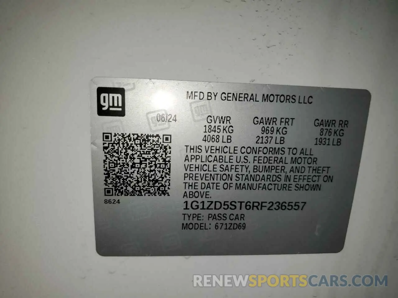 12 fotografías del automóvil dañado 1G1ZD5ST6RF236557 CHEVROLET MALIBU 2024