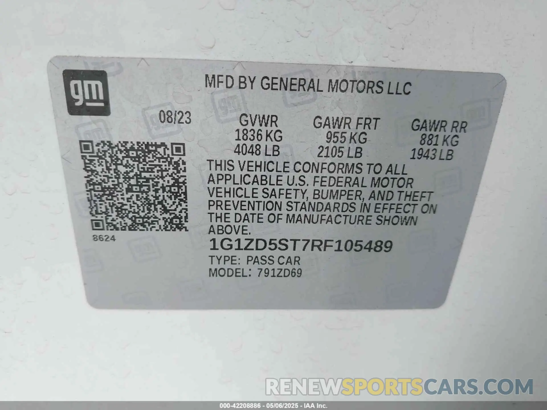 9 fotografías del automóvil dañado 1G1ZD5ST7RF105489 CHEVROLET MALIBU 2024