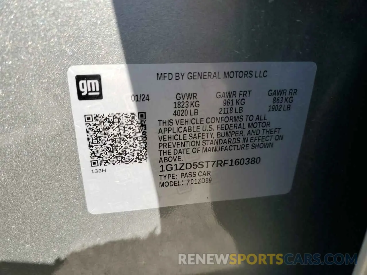 13 fotografías del automóvil dañado 1G1ZD5ST7RF160380 CHEVROLET MALIBU 2024
